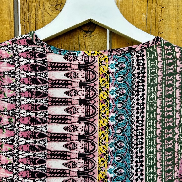 NWT Charming Charlie Lace Trimmed Pink Blush Dress 3/4 sleeve Sz. Small - Picture 10 of 11